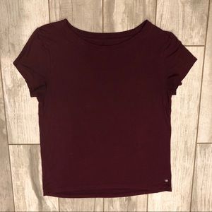 American Eagle Soft & Sexy maroon short sleeve